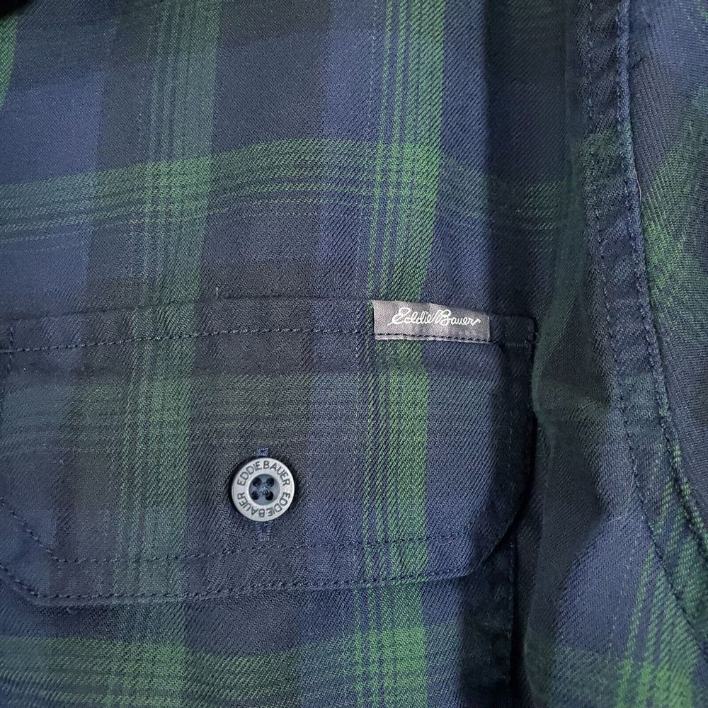 Eddie Bauer Travex Shirt Mens 2XL Classic Fit Freedry Easy Care Green Plaid XXL - Picture 3 of 16